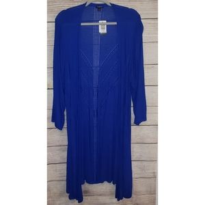 NWT TORRID 3/4 Sleeve Longline Duster Cardigan Size 4
